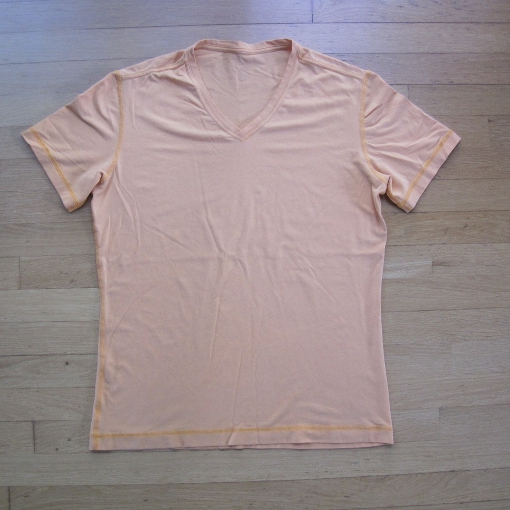 Lululemon Love Tee T-Shirt V-Neck Short Sleeve Cotton Orange Women's Sz 10?